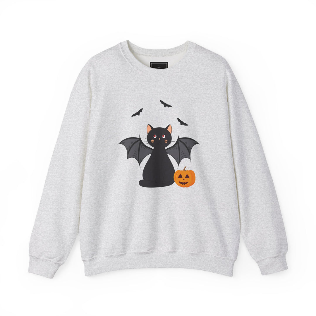 Bat Cat Halloween Crewneck Sweatshirt