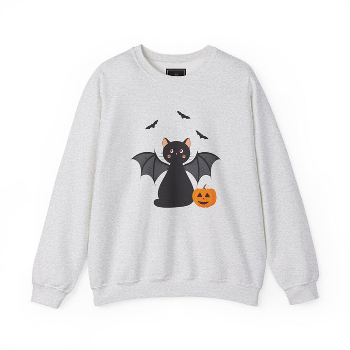 Bat Cat Halloween Crewneck Sweatshirt