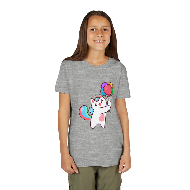 Caticorn and Balloons Youth Short Sleeve Tee