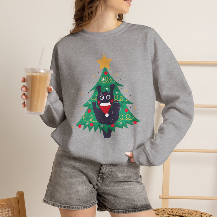 Tree Climbing Kitty Crewneck Sweatshirt