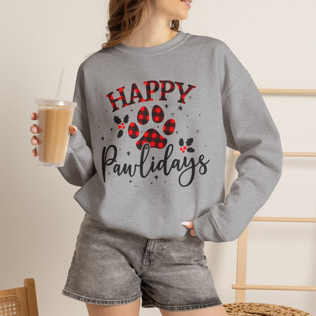 Happy Pawlidays Unisex Crewneck Sweatshirt