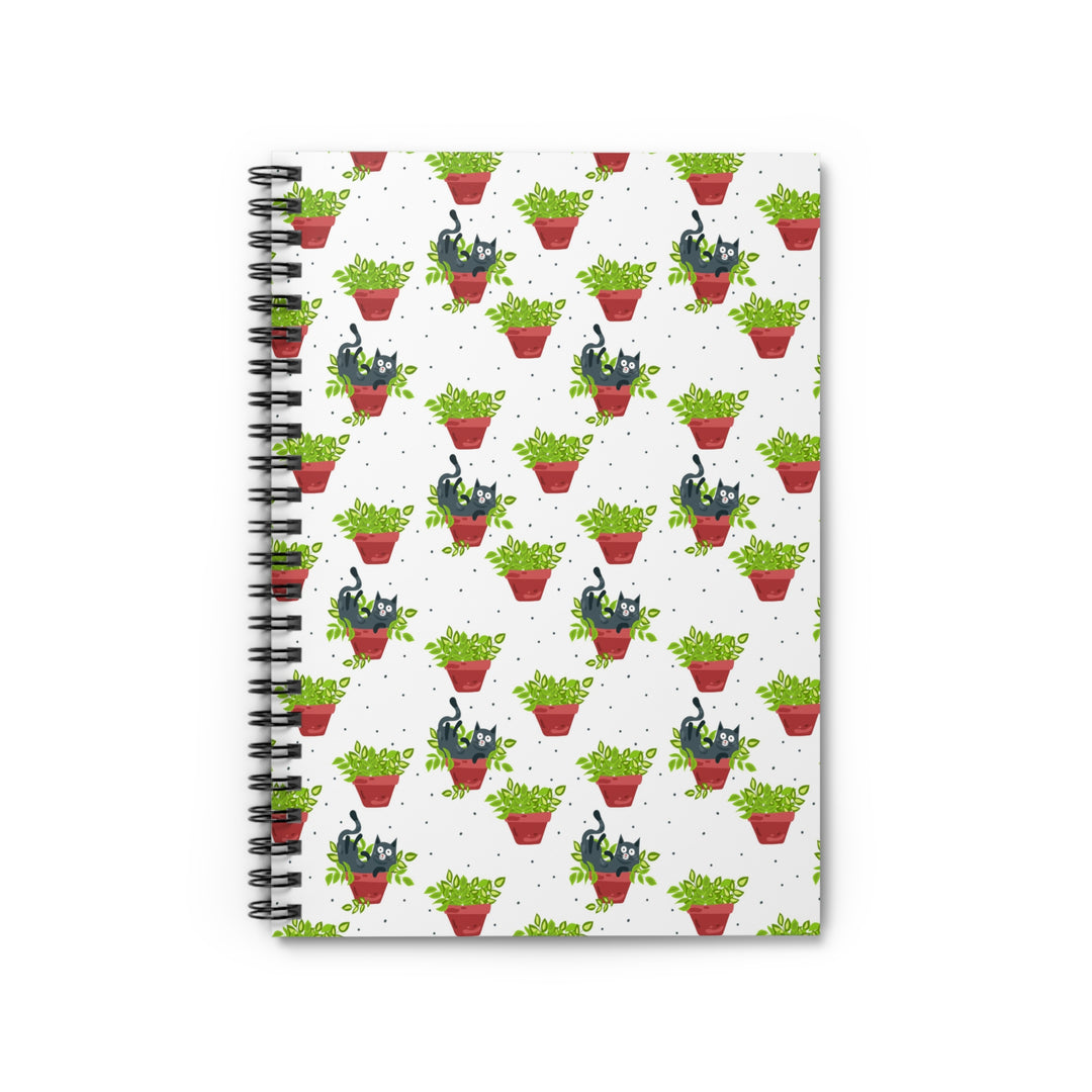 Plant Lover Cat Spiral Notebook