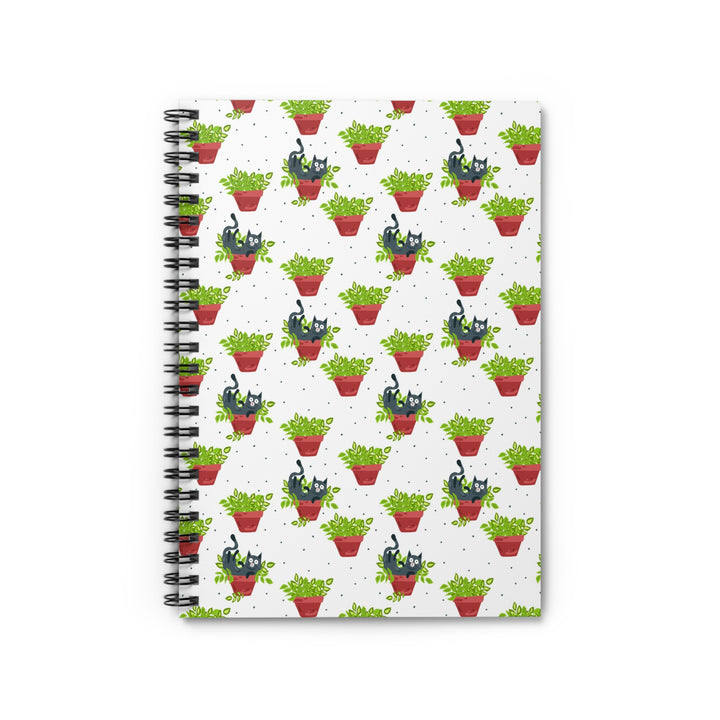 Plant Lover Cat Spiral Notebook