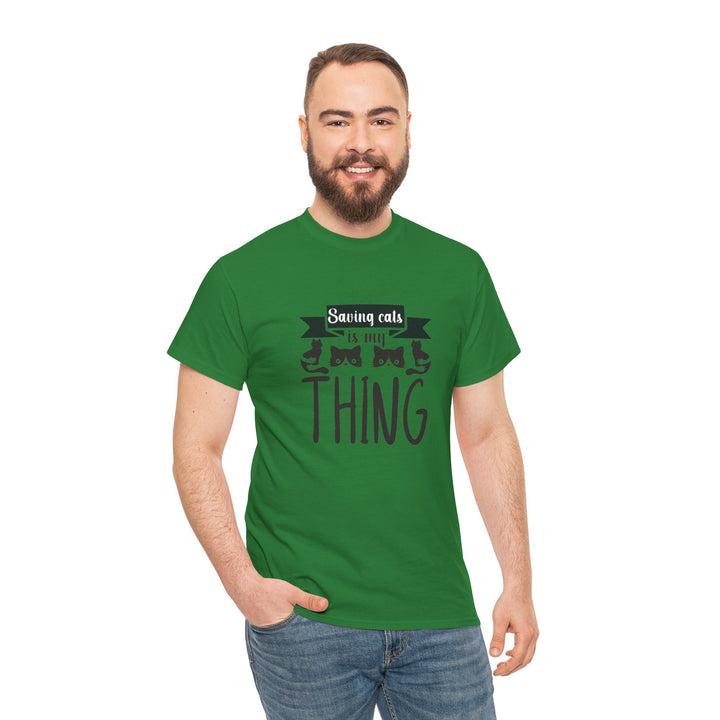 Saving Cats Is My Thing Cotton Tee