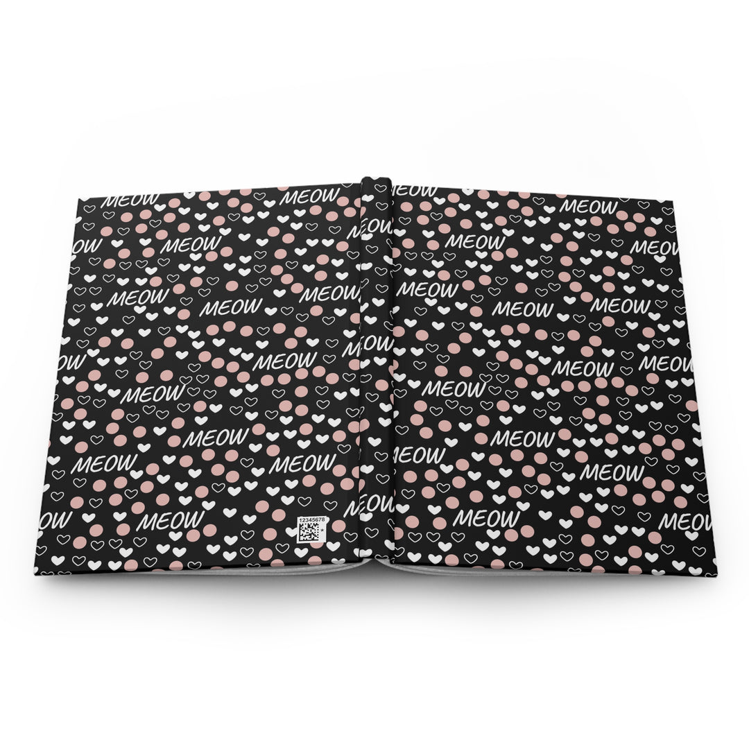 Meow and Hearts Hardcover Journal