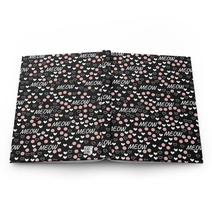 Meow and Hearts Hardcover Journal
