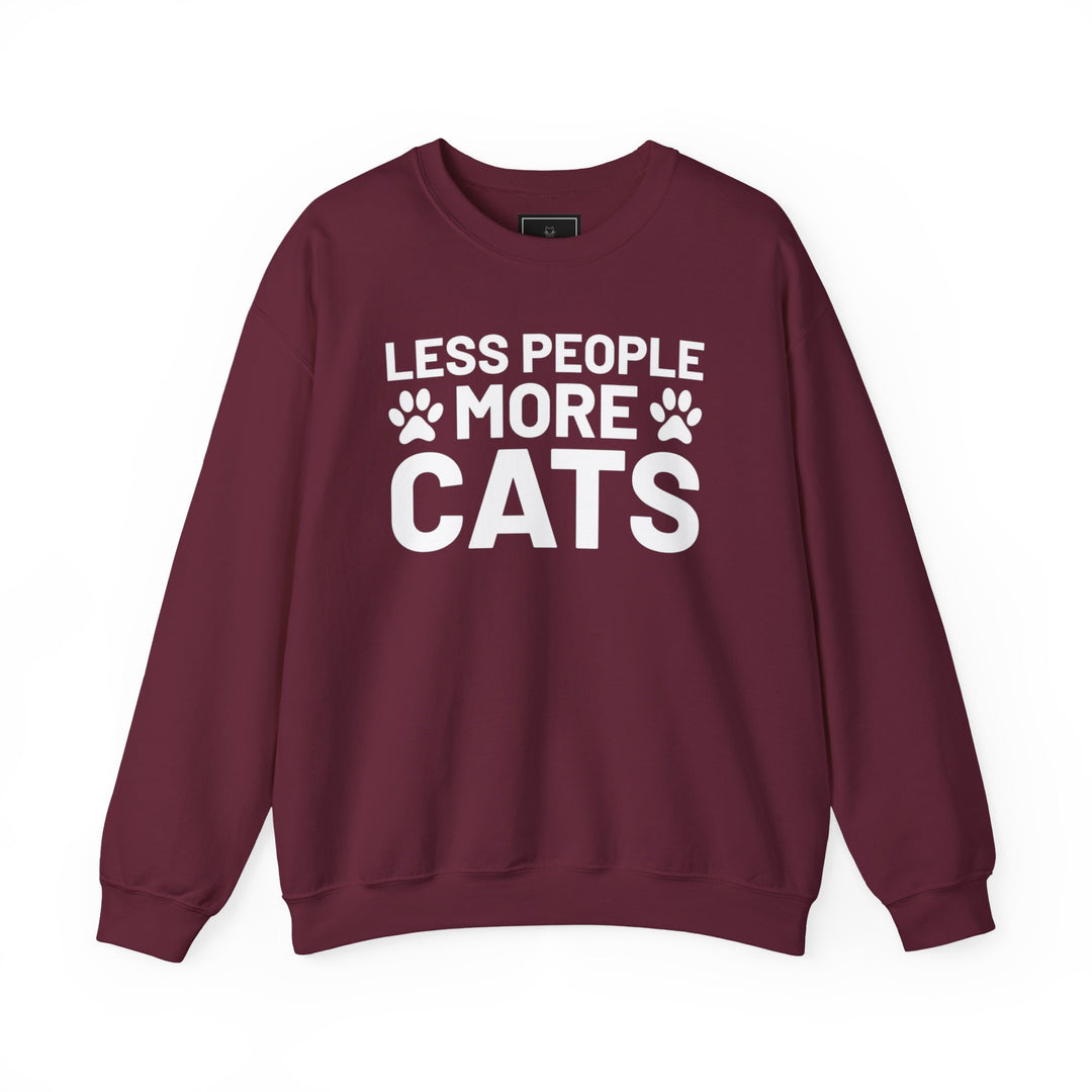 Less People More Cats Crewneck Sweatshirt