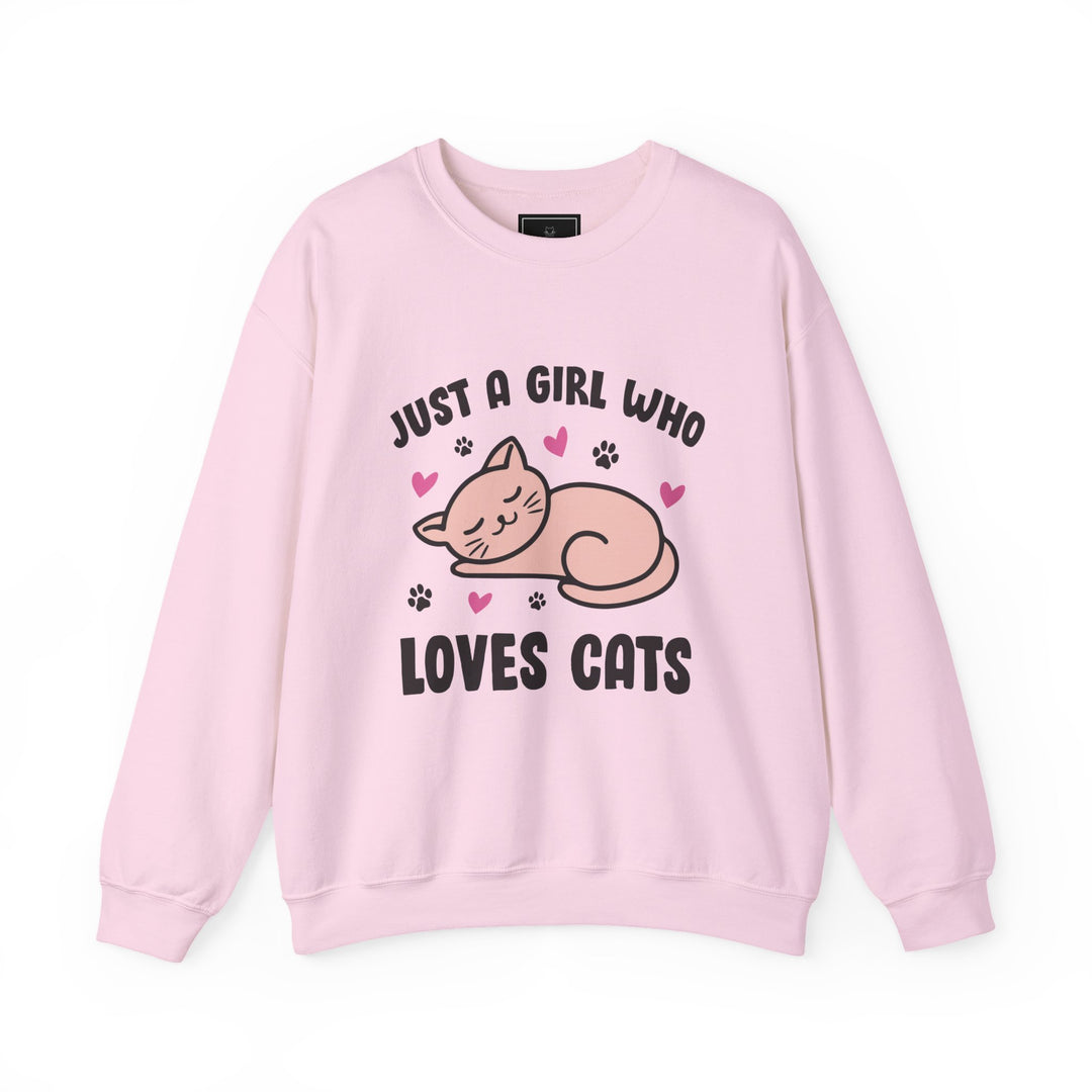 Girl Who Loves Cats Crewneck Sweatshirt