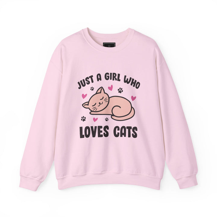 Girl Who Loves Cats Crewneck Sweatshirt