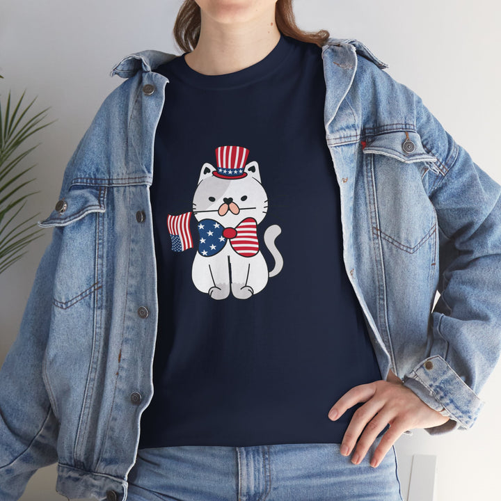Patriotic Cat Cotton Tee