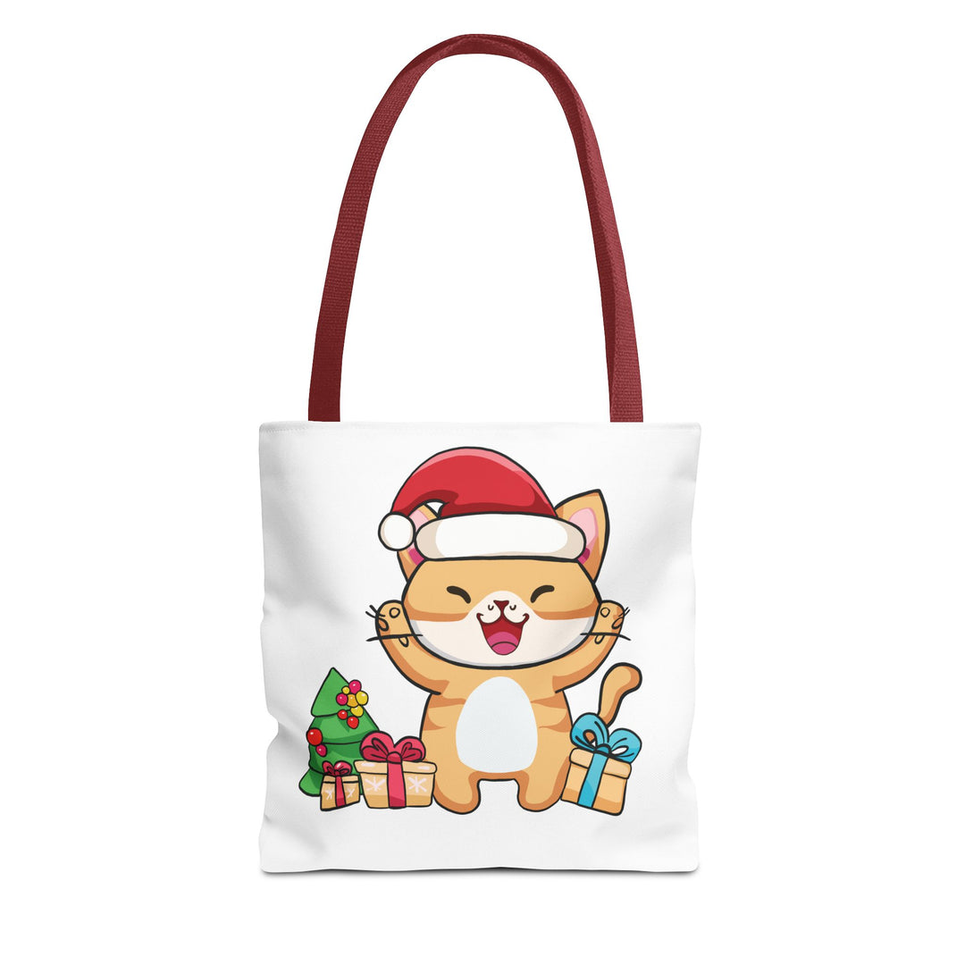 Happy Santa Cat Tote Bag