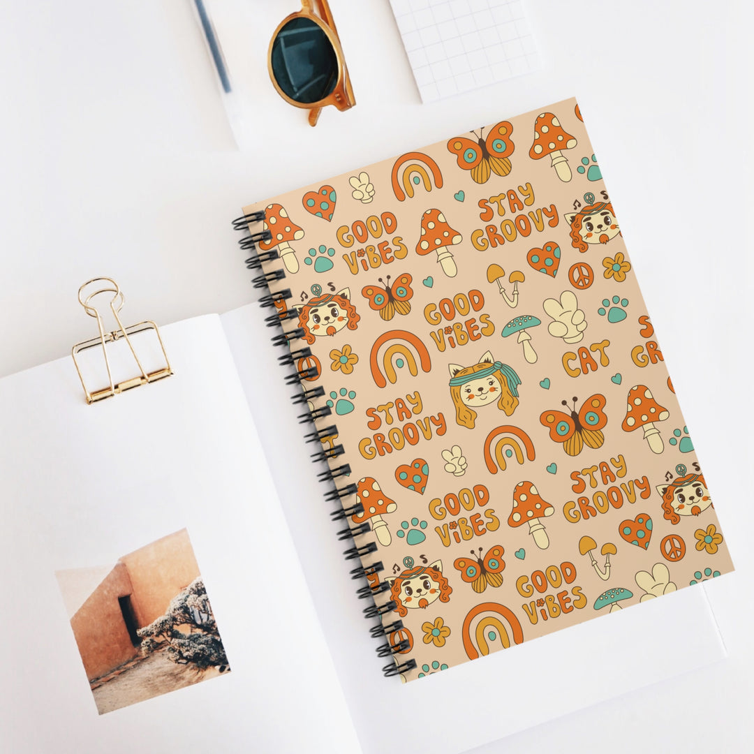 Groovy Cat Spiral Notebook