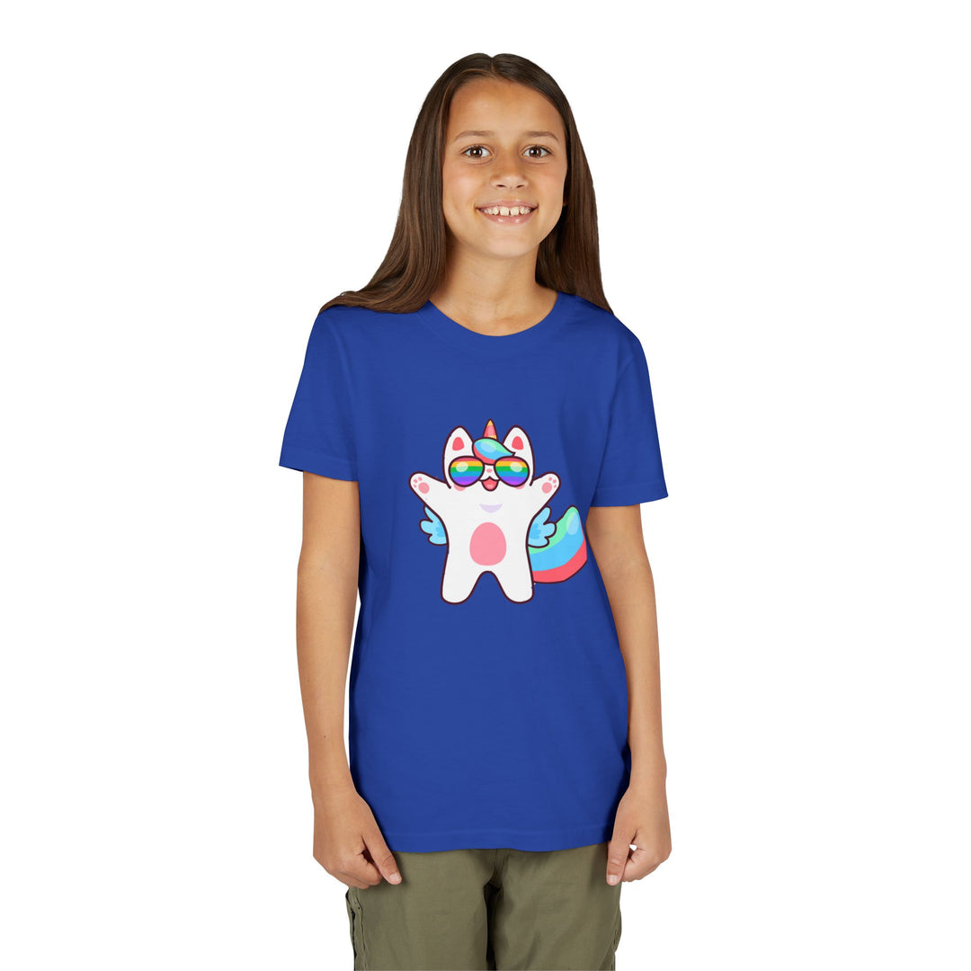 Caticorn Party Time Youth Short Sleeve Tee