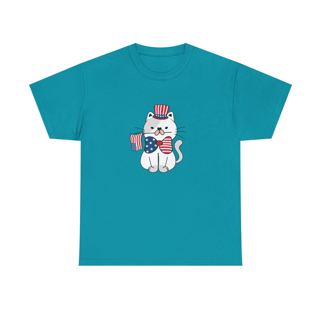 Patriotic Cat Cotton Tee