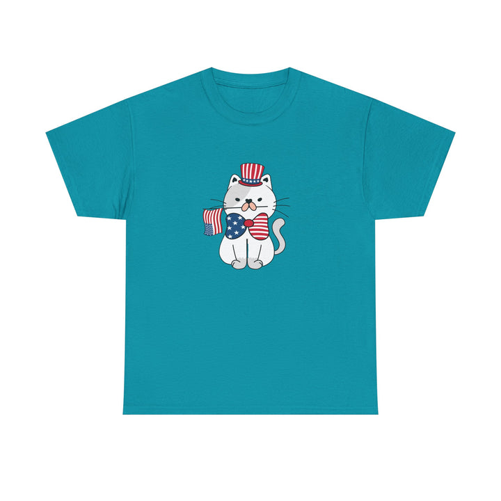 Patriotic Cat Cotton Tee