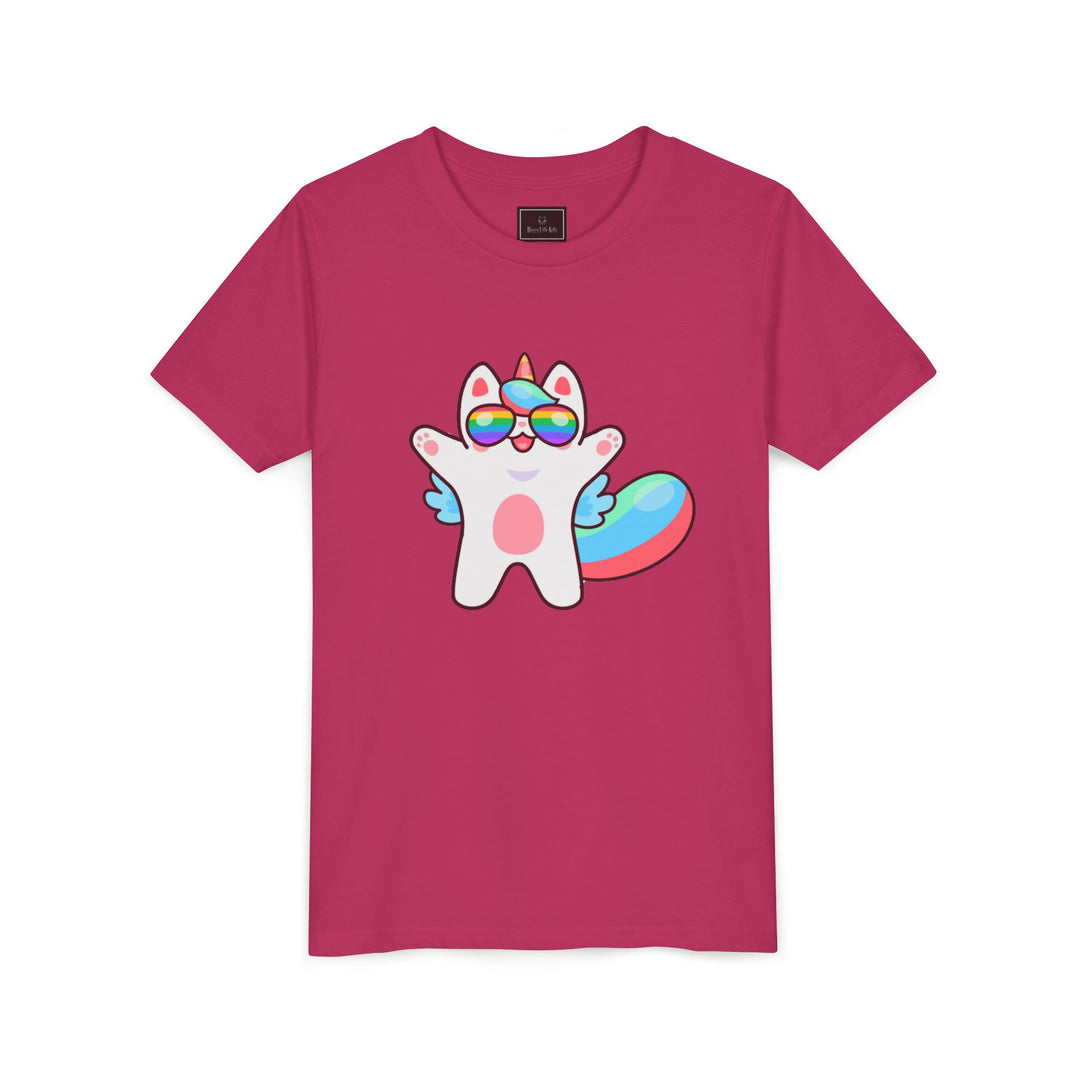 Caticorn Party Time Youth Short Sleeve Tee