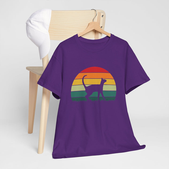 Sunset Cat Cotton Tee