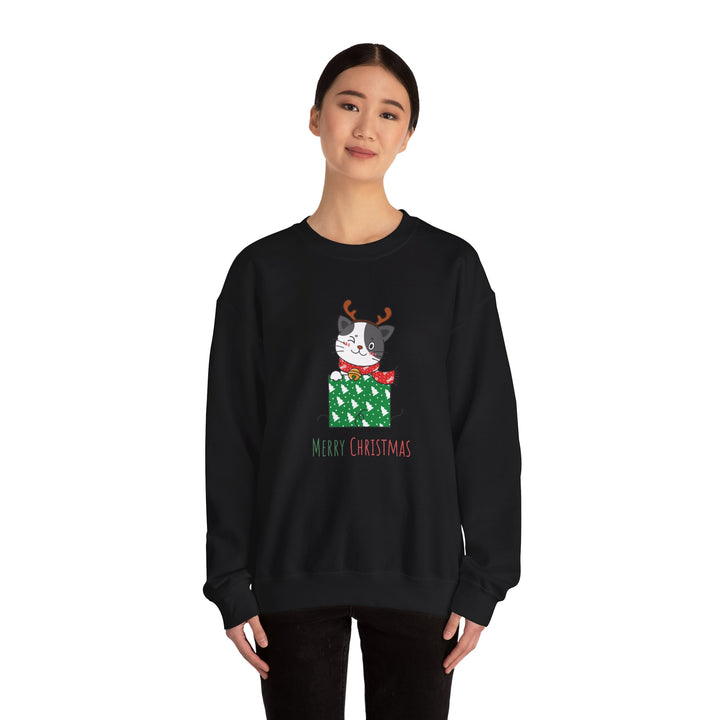 Gift Wrapped Cat Crewneck Sweatshirt
