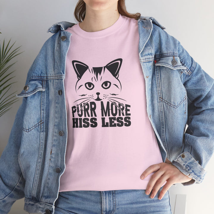 Purr More Hiss Less Cotton Tee