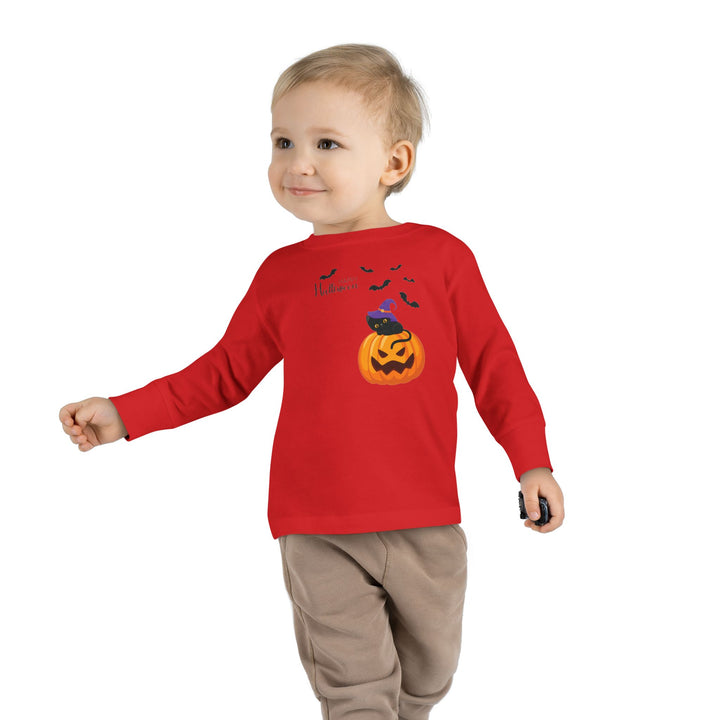 Cat-O-Lantern Toddler Long Sleeve Tee