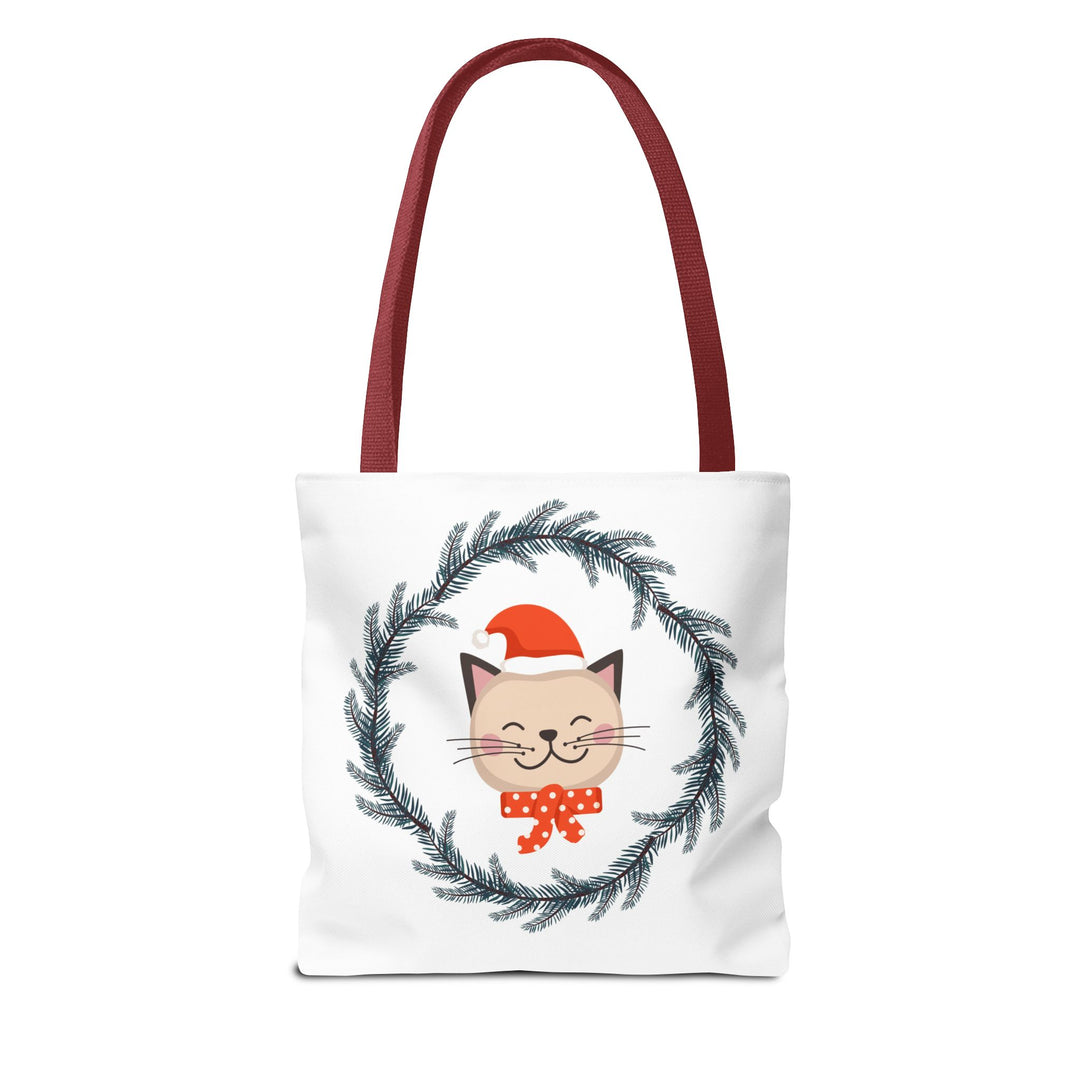 Vintage Christmas Cat Tote Bag