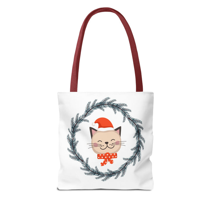Vintage Christmas Cat Tote Bag