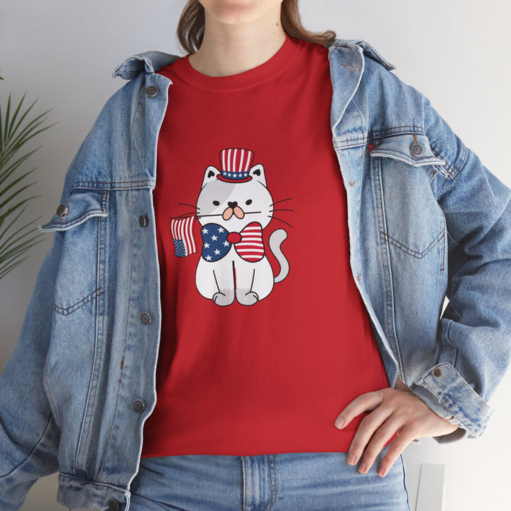 Patriotic Cat Cotton Tee