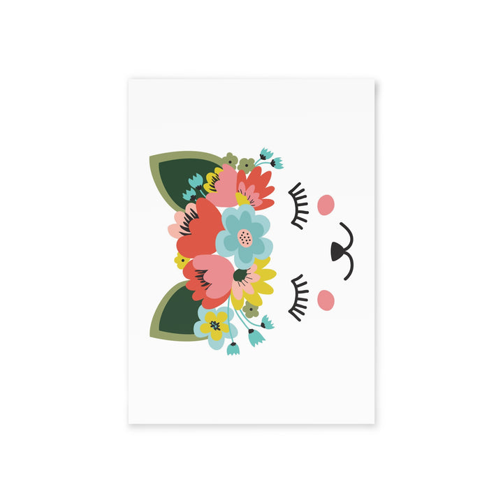 Floral Kitty Greeting Card
