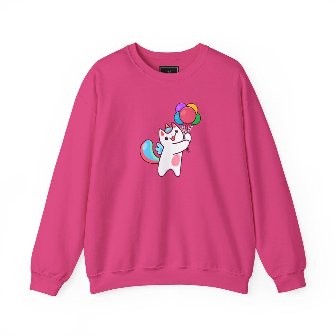 Caticorn and Balloons Unisex Crewneck Sweatshirt