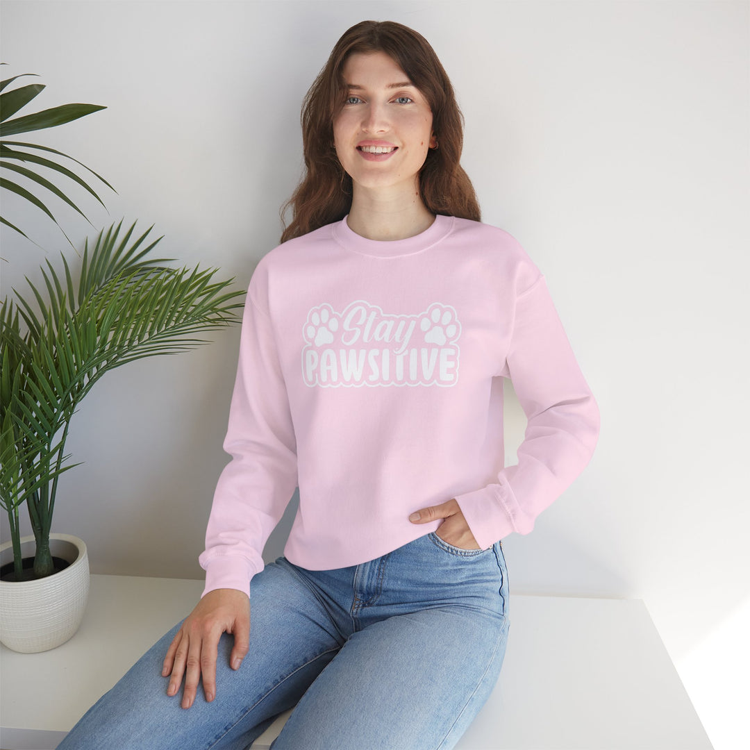 Stay Pawsitive Unisex Crewneck Sweatshirt