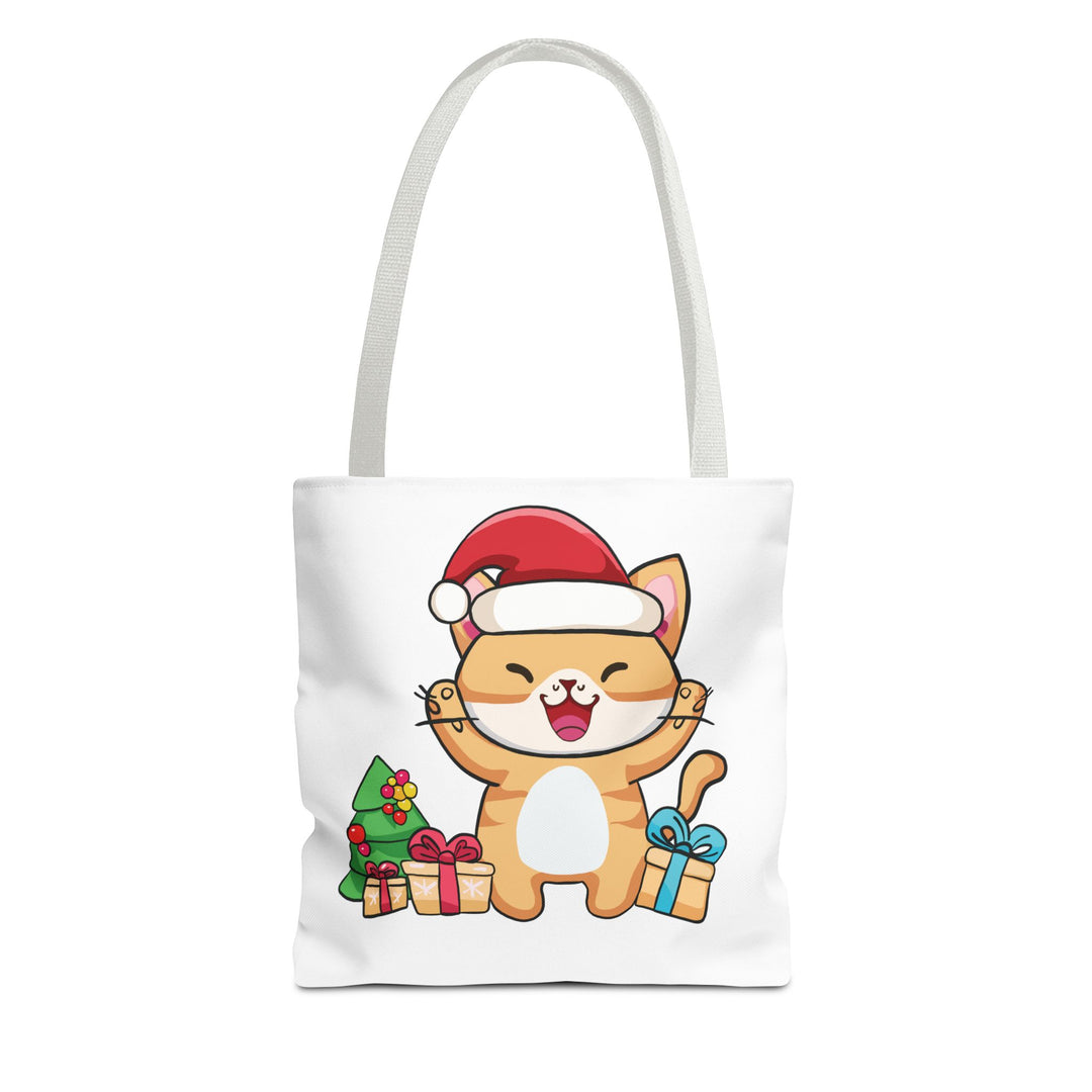 Happy Santa Cat Tote Bag