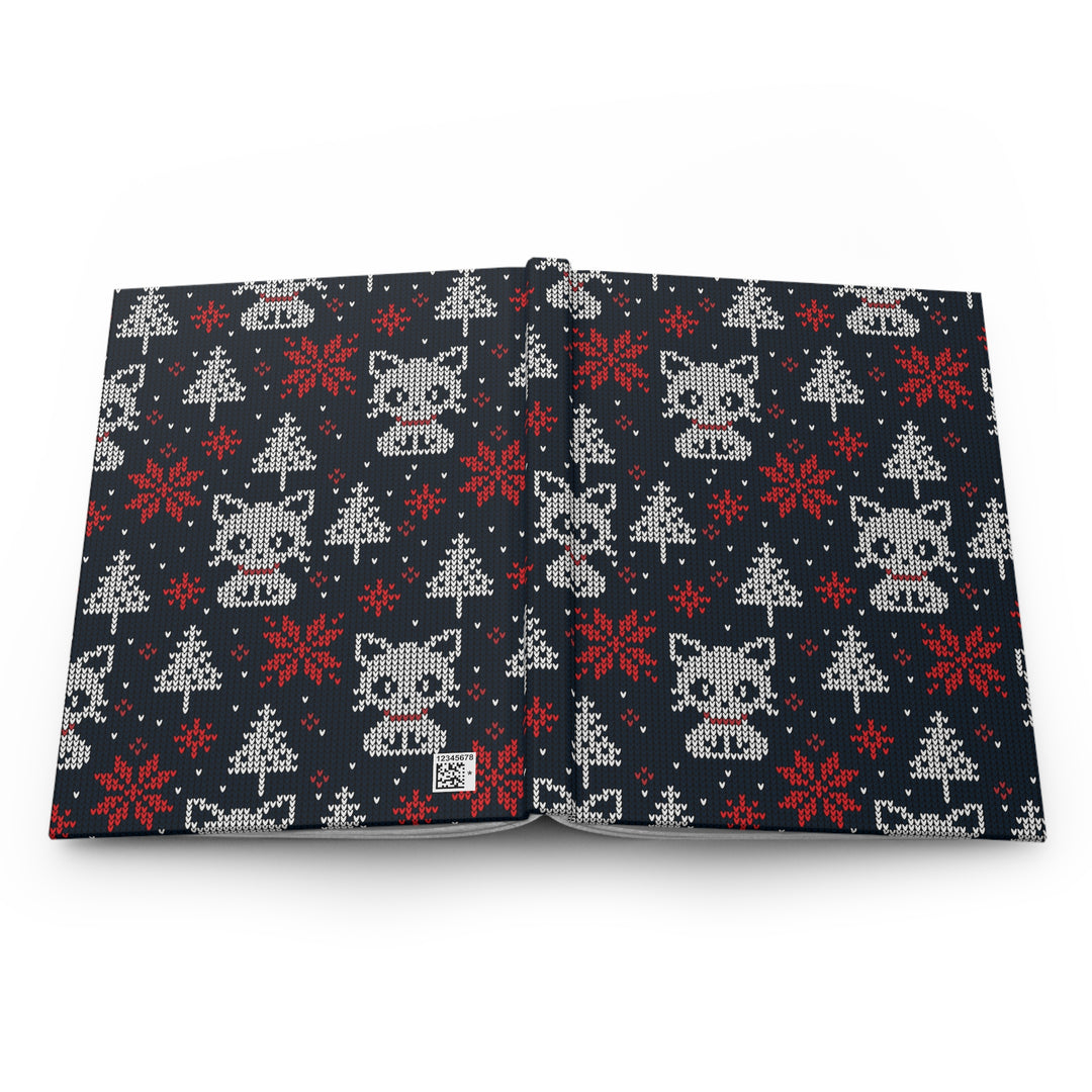 Christmas Sweater Cat Hardcover Journal