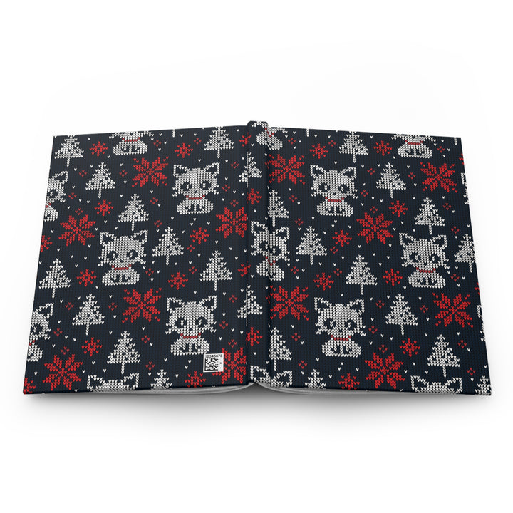 Christmas Sweater Cat Hardcover Journal