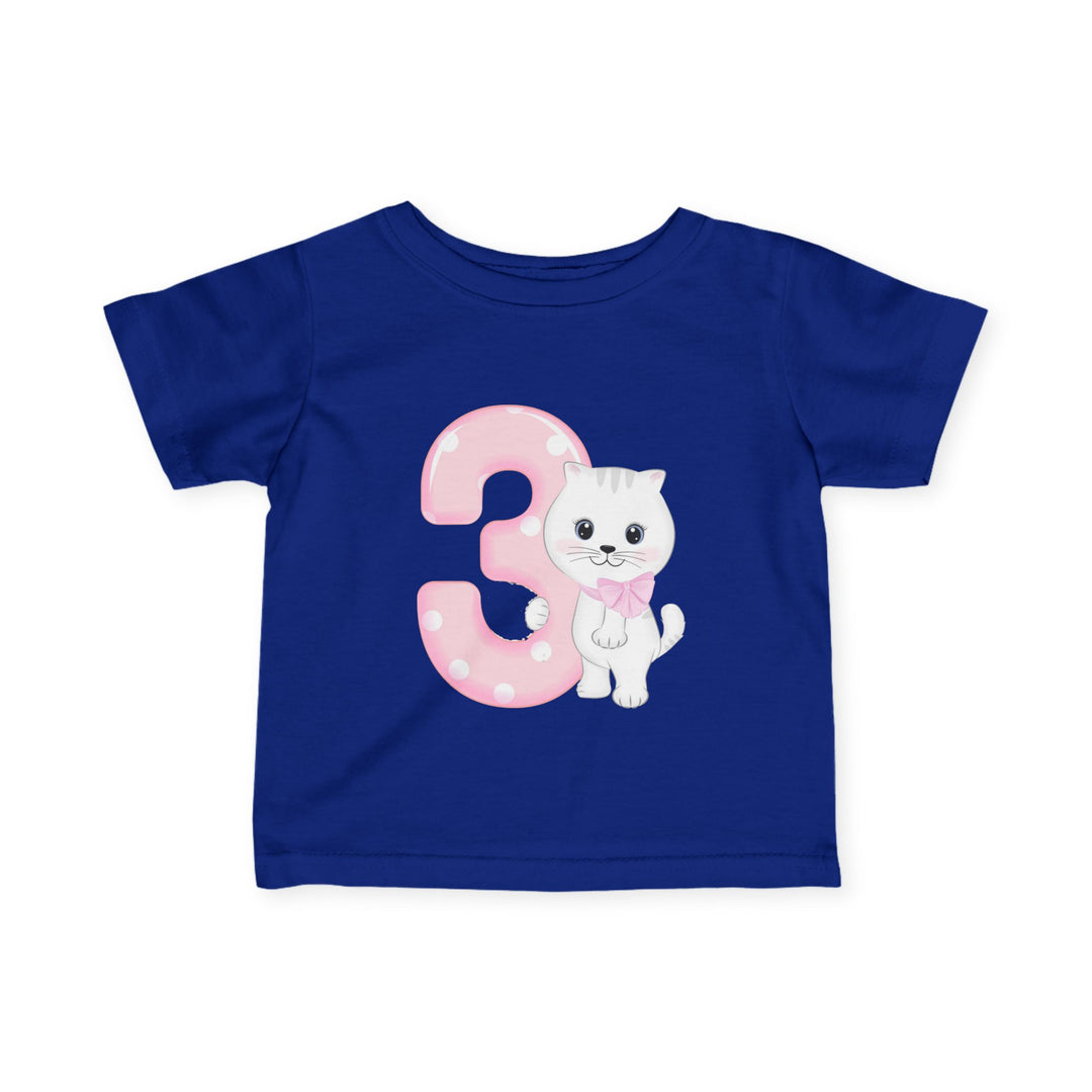Happy 3rd Birthday Cat Infant Fine Jersey Tee