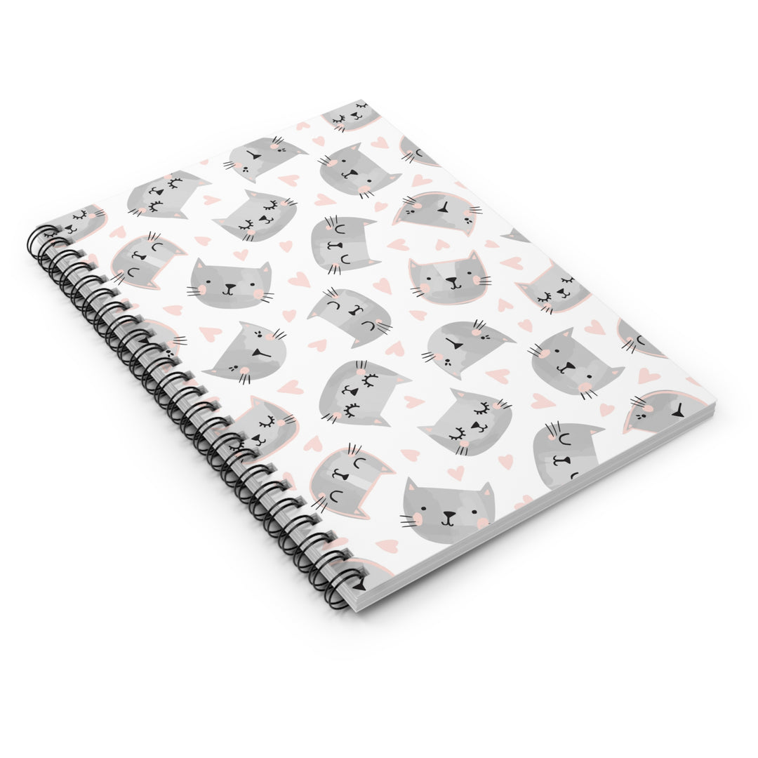Sweet Gray Kitty Spiral Notebook