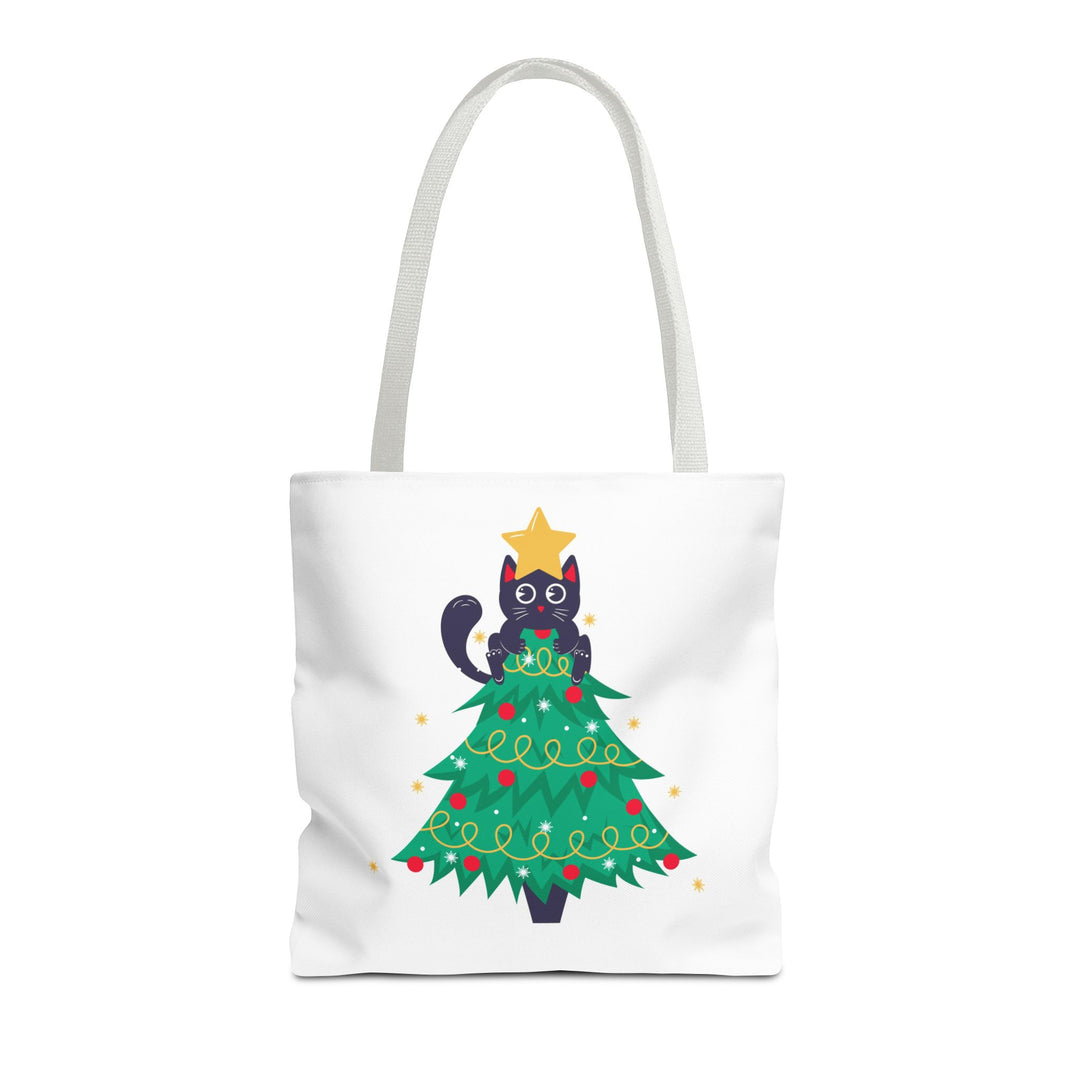 Cat Christmas Tree Tote Bag