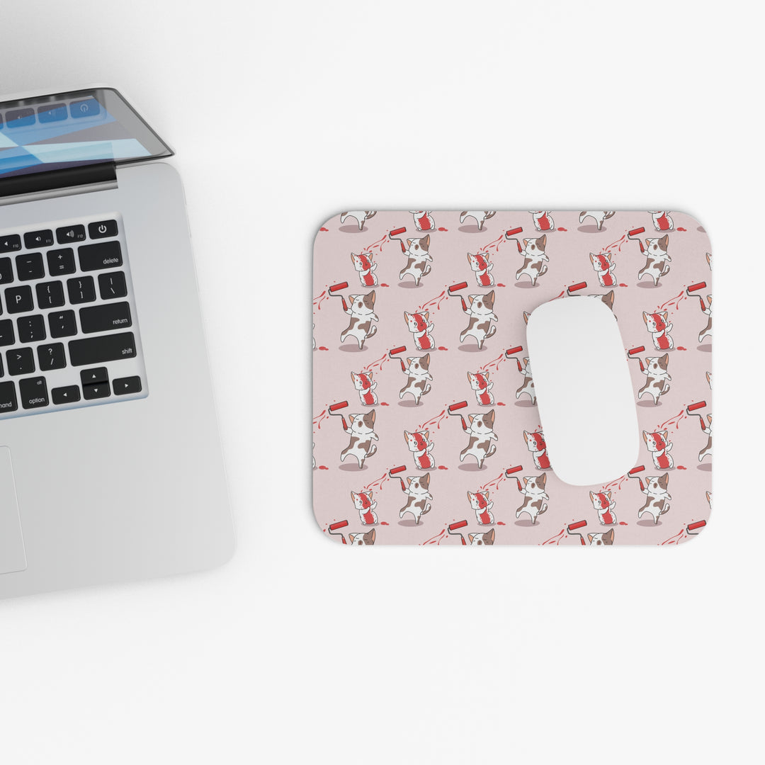 Paint Fight Cat Mouse Pad