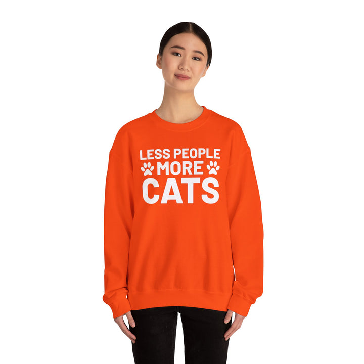 Less People More Cats Crewneck Sweatshirt