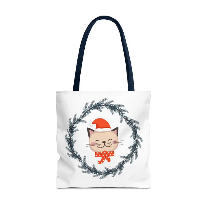 Vintage Christmas Cat Tote Bag