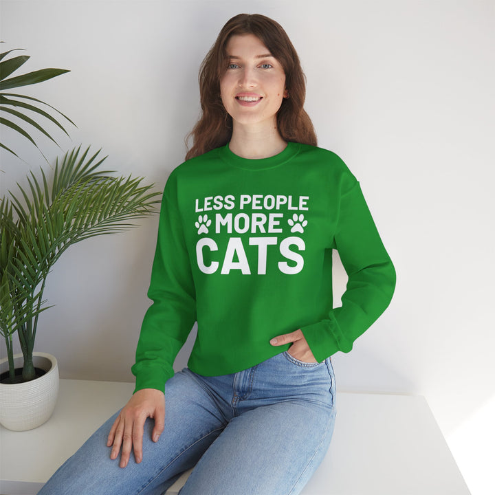 Less People More Cats Crewneck Sweatshirt