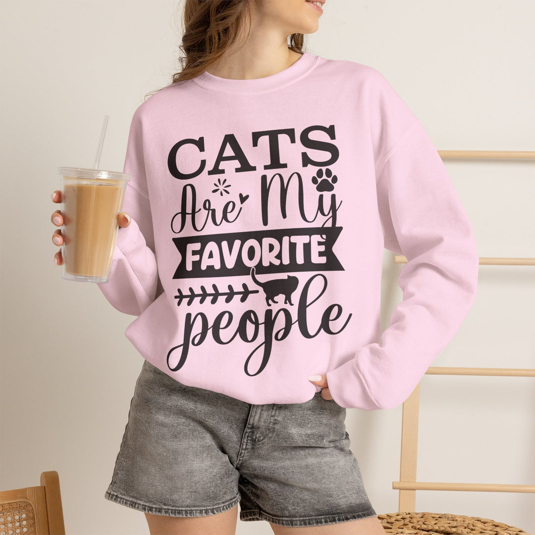 Cats Are My Favorite People Crewneck Sweatshirt