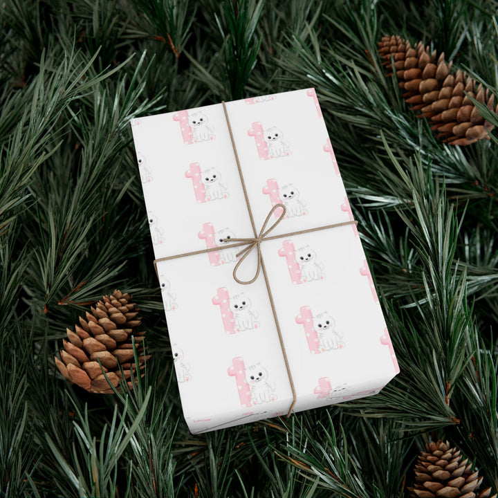 Happy 1st Birthday Cat Gift Wrap