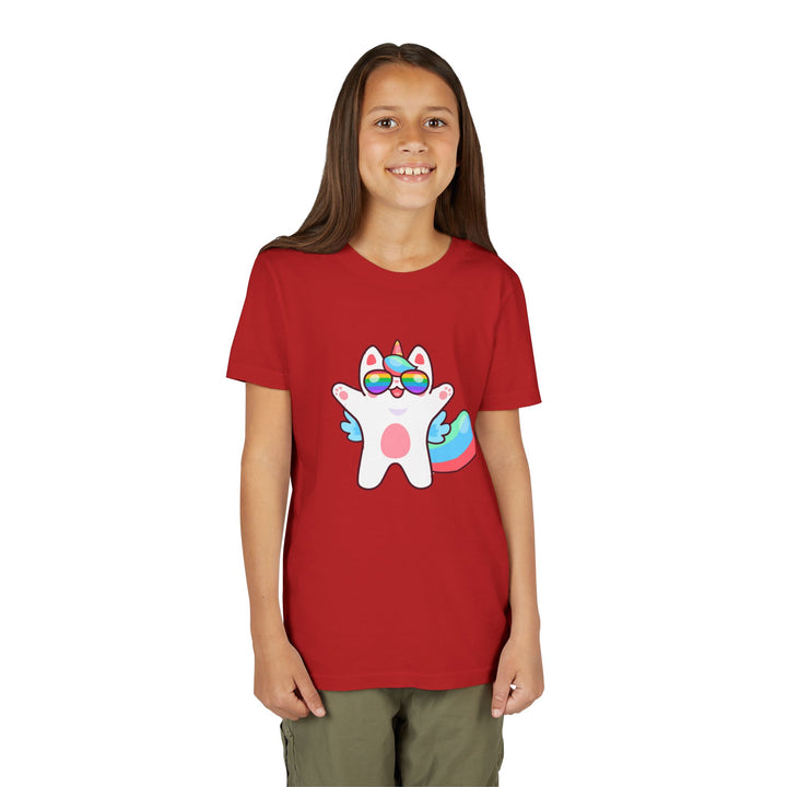 Caticorn Party Time Youth Short Sleeve Tee