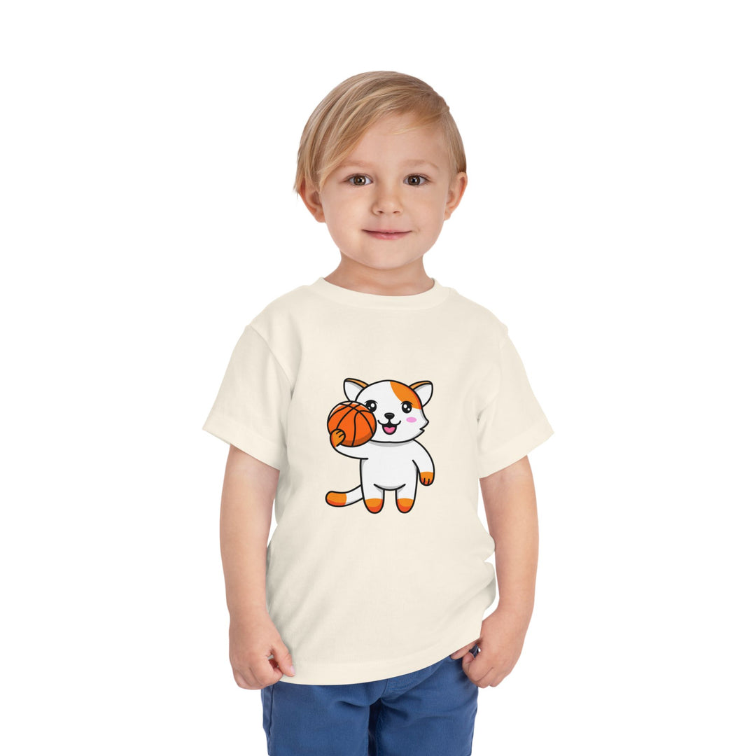 Basketball Cat Toddler Tee