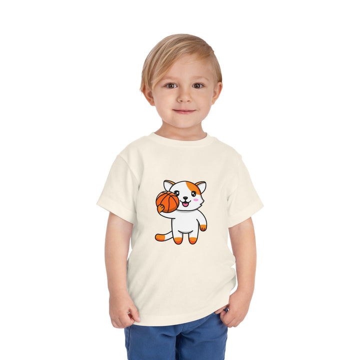 Basketball Cat Toddler Tee