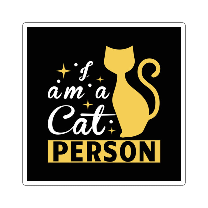 Cat Person Square Sticker