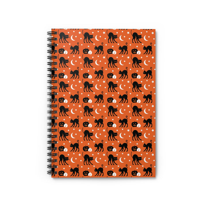 Black Cats and Pumpkins Spiral Notebook