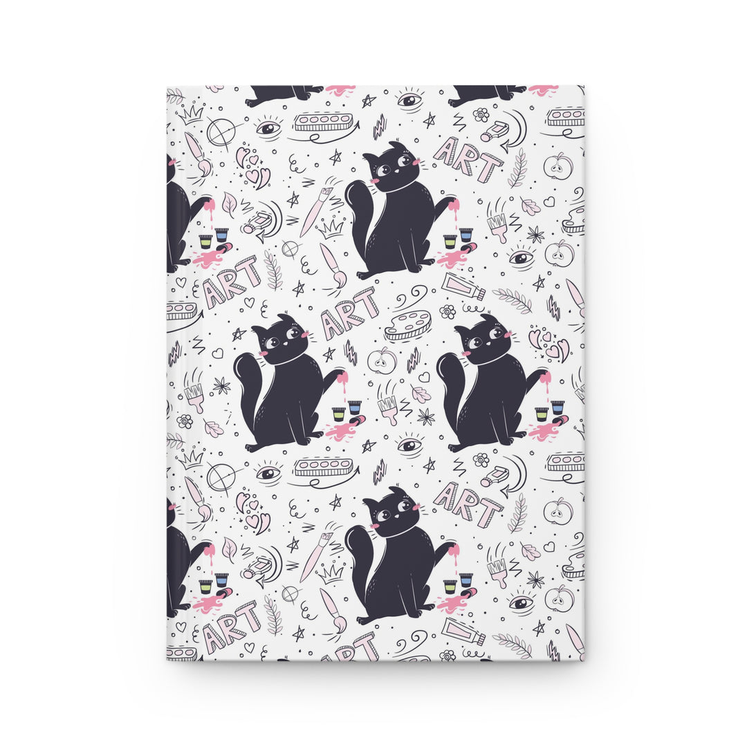 Art Lover Cat Hardcover Journal