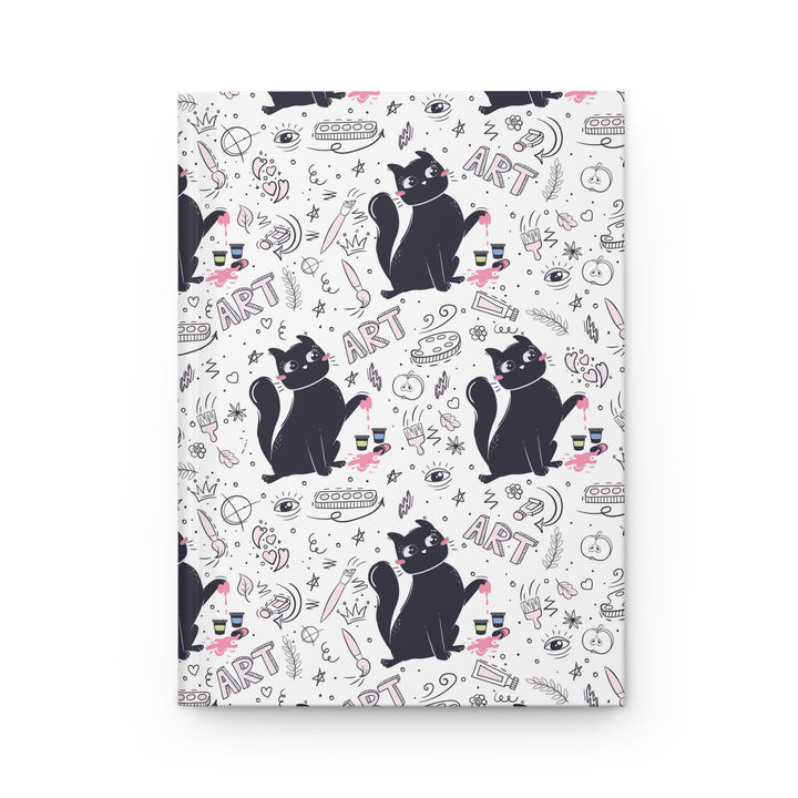 Art Lover Cat Hardcover Journal