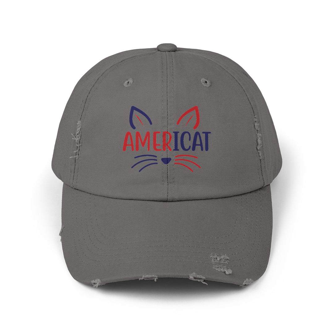 Americat Unisex Distressed Hat